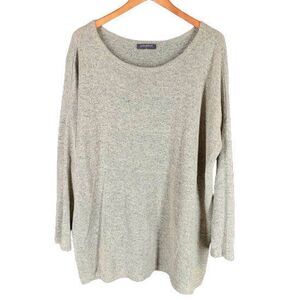 NEW Julie Billiart Sweater L Taupe Beige Lightweight Knit Spring Summer